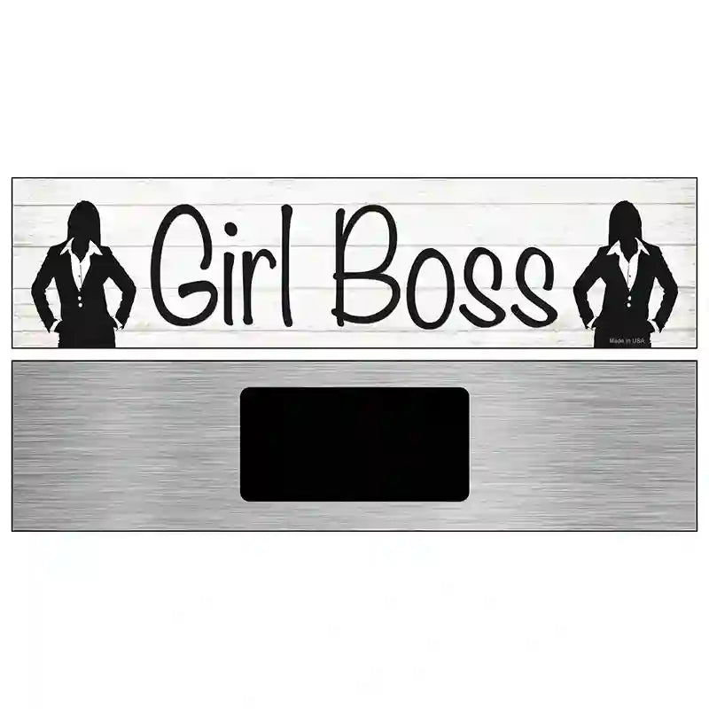 Girl Boss Novelty Metal Street Sign 6" x 1.5" (KM)