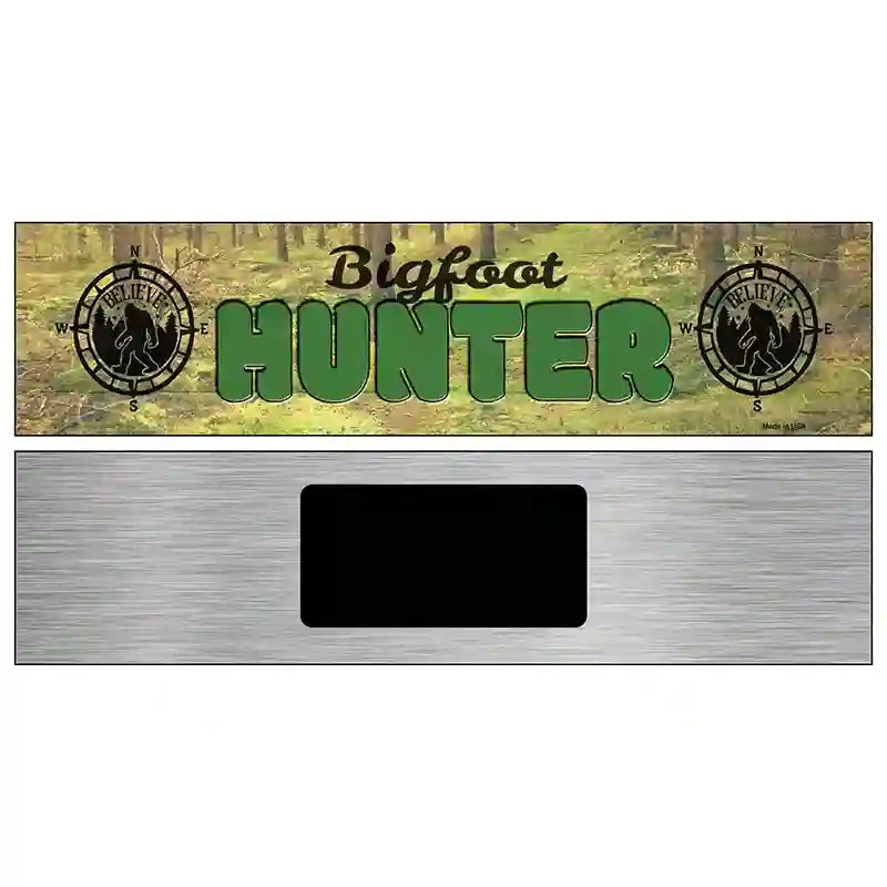 Bigfoot Hunter Novelty Metal Street Sign 6" x 1.5" (KM)