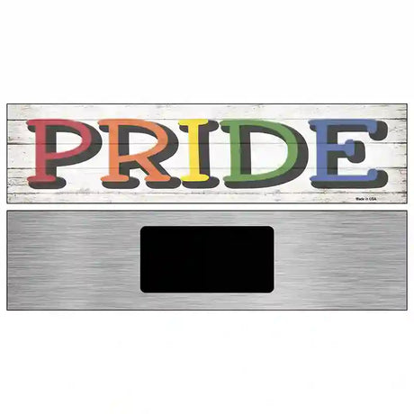 Pride Rainbow Novelty Metal Street Sign 6" x 1.5" (KM)