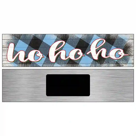 Ho Ho Ho Blue Novelty Metal Street Sign 6" x 1.5" (KM)