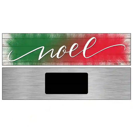 Noel Green and Red Novelty Metal Street Sign 6" x 1.5" (KM)