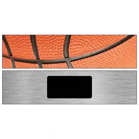 Basketball Closeup Novelty Metal Street Sign 6" x 1.5" (KM)