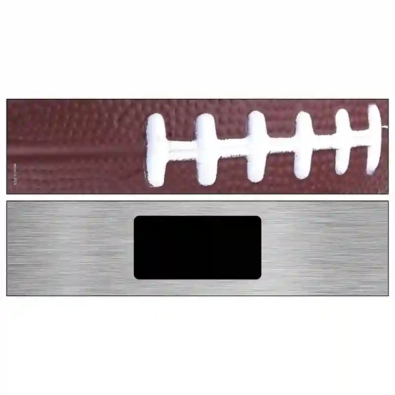 Football Closeup Novelty Metal Street Sign 6" x 1.5" (KM)