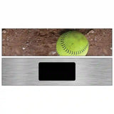 Softball on Dirt Novelty Metal Street Sign 6" x 1.5" (KM)