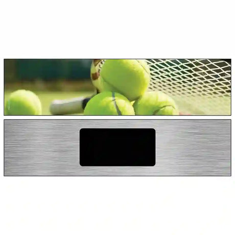 Tennis with Racket Novelty Metal Street Sign 6" x 1.5" (KM)