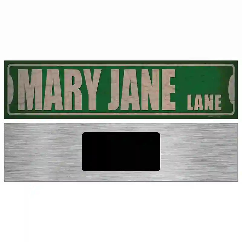 Mary Jane Lane Novelty Metal Street Sign 6" x 1.5" (KM)