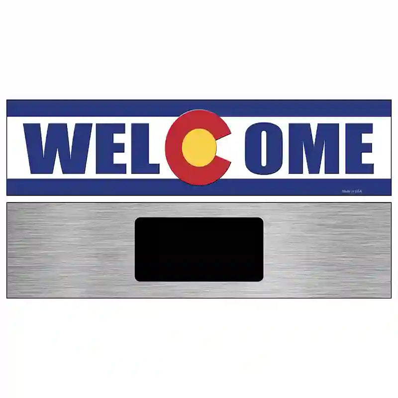 Welcome Colorado Novelty Metal Street Sign 6" x 1.5" (KM)