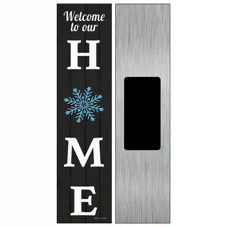 Home Snowflake Novelty Metal Street Sign 6" x 1.5" (KM)