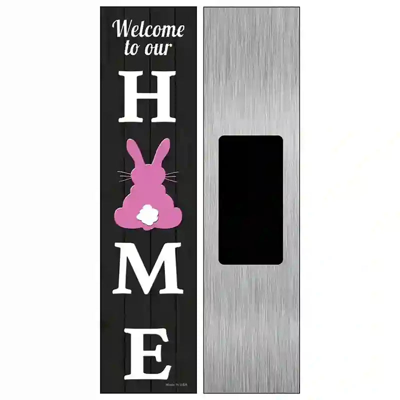 Home Bunny Novelty Metal Street Sign 6" x 1.5" (KM)