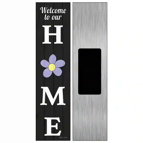 Home Flower Novelty Metal Street Sign 6" x 1.5" (KM)