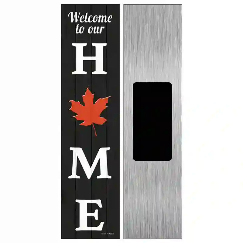 Home Leaf Novelty Metal Street Sign 6" x 1.5" (KM)