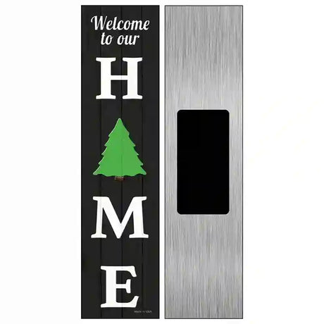 Home Christmas Tree Novelty Metal Street Sign 6" x 1.5" (KM)