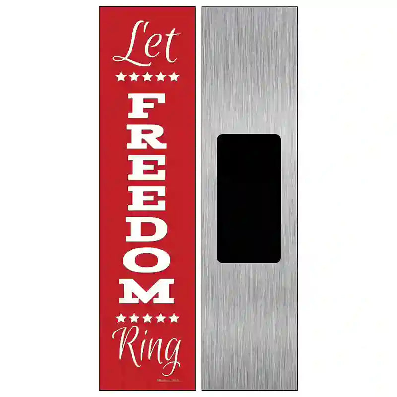 Let Freedom Ring Red Novelty Metal Street Sign 6" x 1.5" (KM)