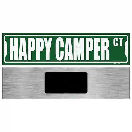 Happy Camper Ct Novelty Metal Street Sign 6" x 1.5" (KM)