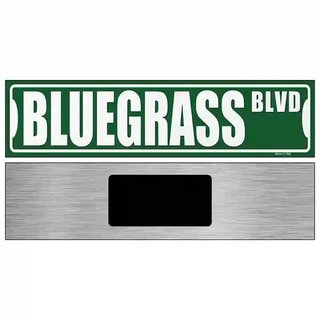 Bluegrass Blvd Novelty Metal Street Sign 6" x 1.5" (KM)