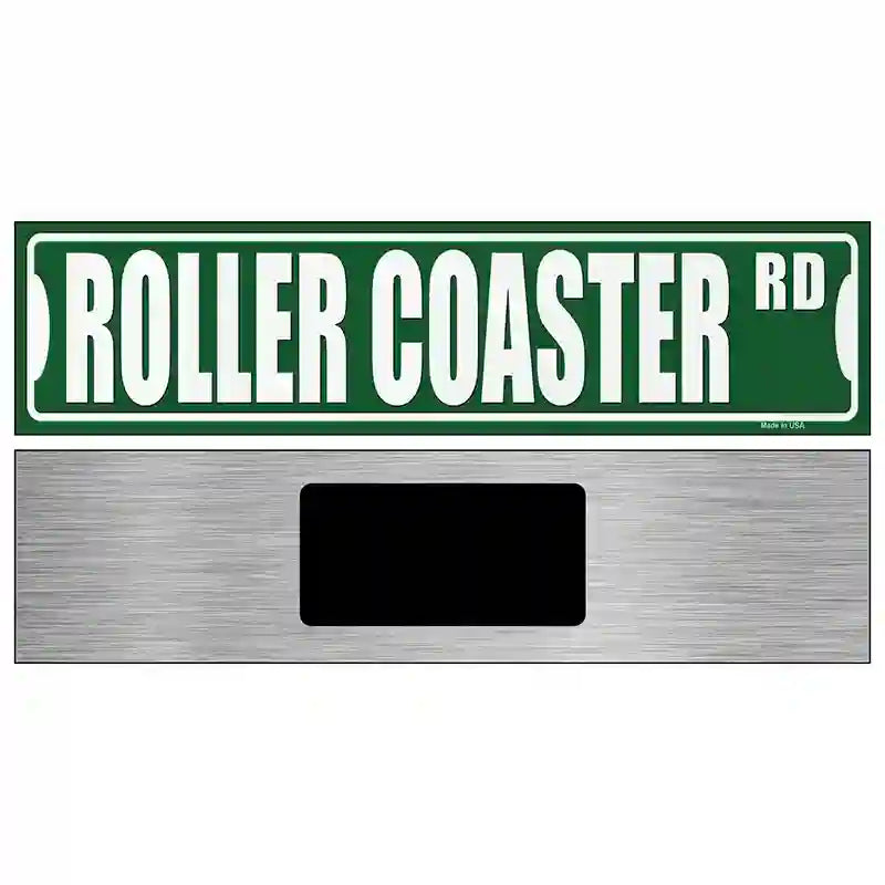 Roller Coaster Rd Novelty Metal Street Sign 6" x 1.5" (KM)