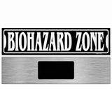 Biohazard Zone Novelty Metal Street Sign 6" x 1.5" (KM)