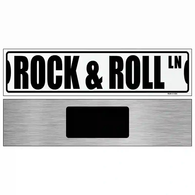 Rock and Roll Ln Novelty Metal Street Sign 6" x 1.5" (KM)