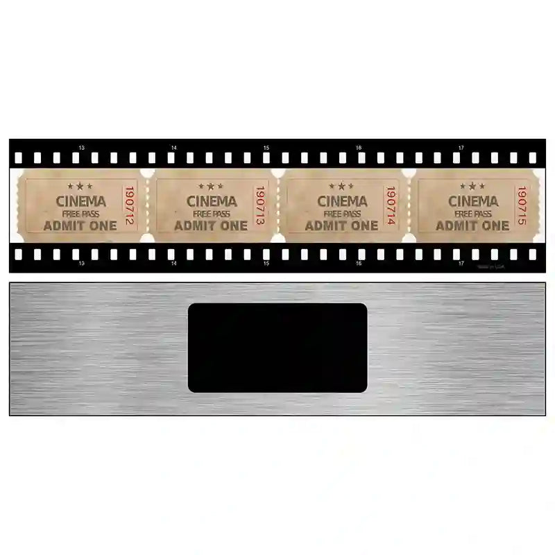 Cinema Ticket Admit One Novelty Metal Street Sign 6" x 1.5" (KM)