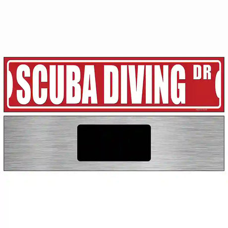 Scuba Driving Dr Novelty Metal Street Sign 6" x 1.5" (KM)