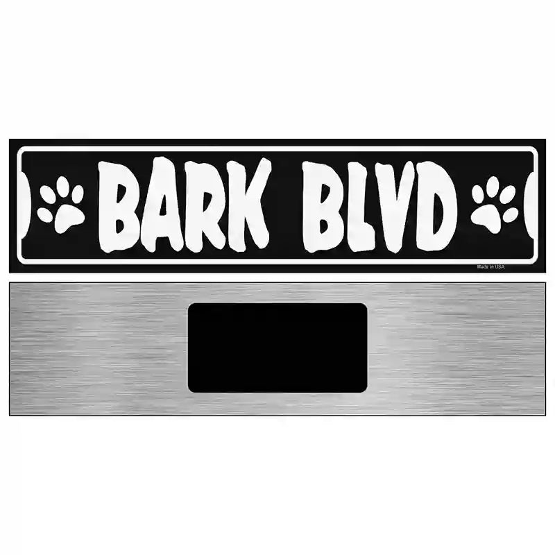 Bark Blvd Novelty Metal Street Sign 6" x 1.5" (KM)