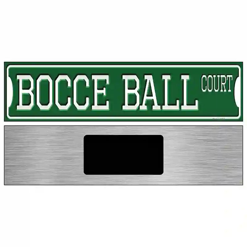 Bocce Ball Court Novelty Metal Street Sign 6" x 1.5" (KM)