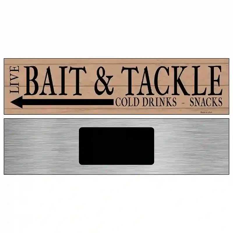 Live Bait Tackle Shop Left Novelty Metal Street Sign 6" x 1.5" (KM)