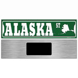 Alaska St Silhouette Novelty Metal Street Sign 6" x 1.5" (KM)