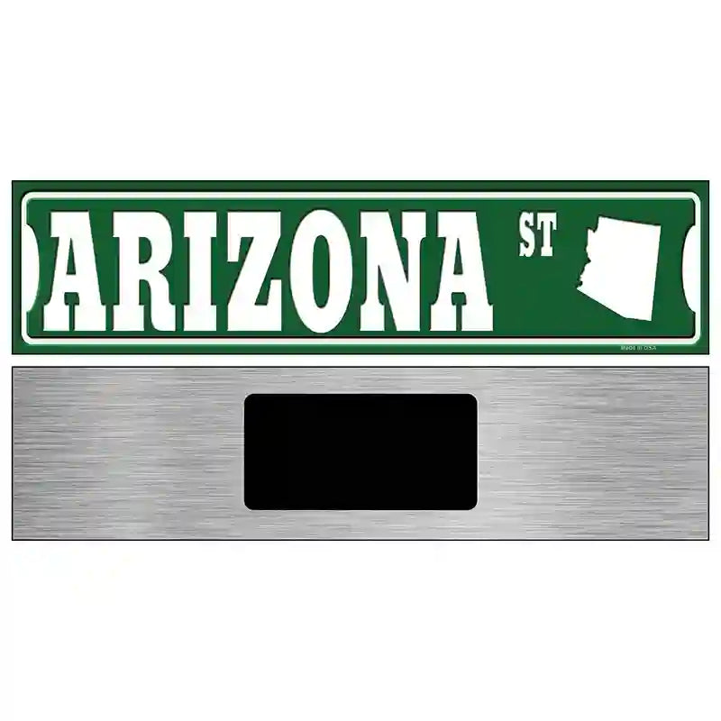 Arizona St Silhouette Novelty Metal Street Sign 6" x 1.5" (KM)