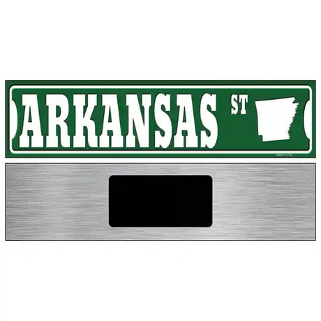 Arkansas St Silhouette Novelty Metal Street Sign 6" x 1.5" (KM)