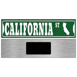 California St Silhouette Novelty Metal Street Sign 6" x 1.5" (KM)