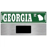 Georgia St Silhouette Novelty Metal Street Sign 6" x 1.5" (KM)