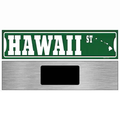 Hawaii St Silhouette Novelty Metal Street Sign 6" x 1.5" (KM)