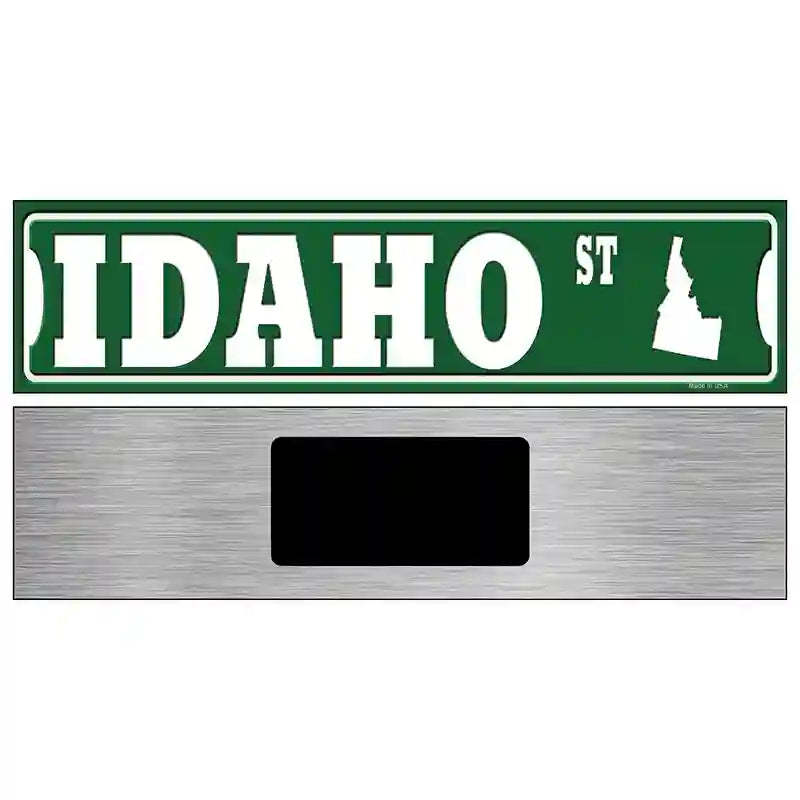 Idaho St Silhouette Novelty Metal Street Sign 6" x 1.5" (KM)