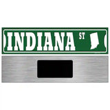 Indiana St Silhouette Novelty Metal Street Sign 6" x 1.5" (KM)