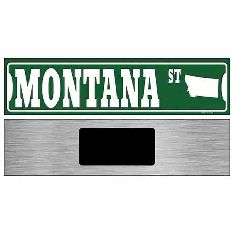 Montana St Silhouette Novelty Metal Street Sign 6" x 1.5" (KM)