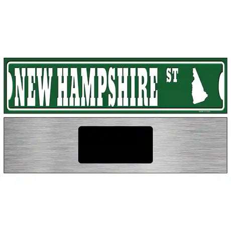 New Hampshire St Silhouette Novelty Metal Street Sign 6" x 1.5" (KM)