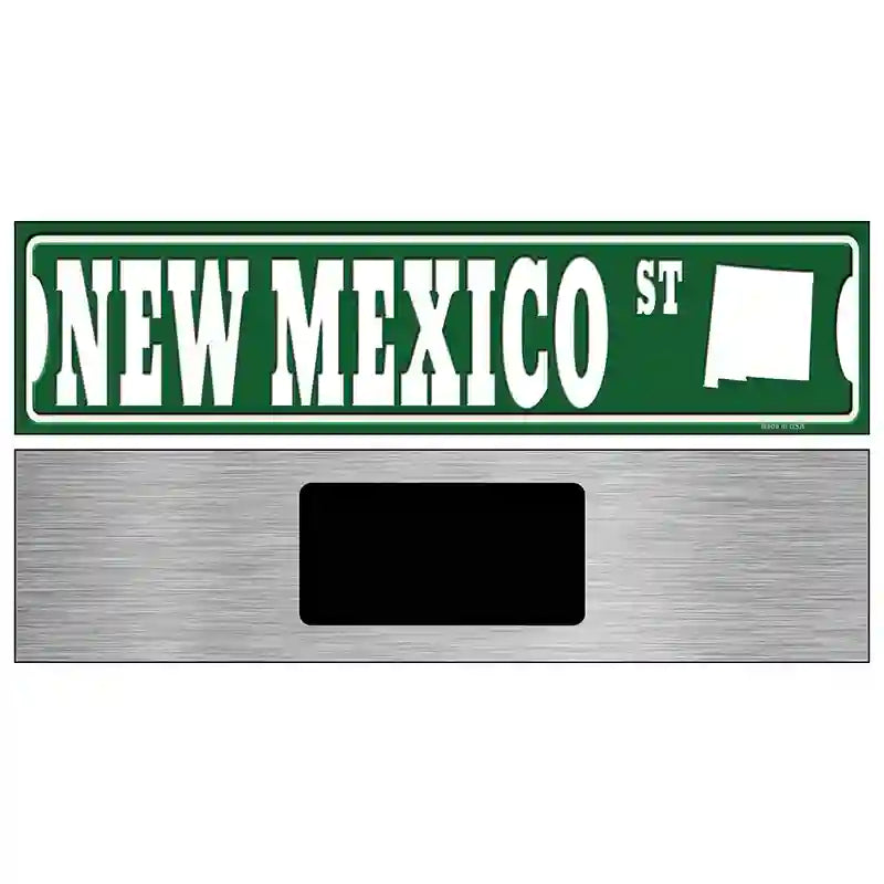 New Mexico St Silhouette Novelty Metal Street Sign 6" x 1.5" (KM)