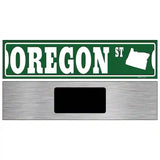 Oregon St Silhouette Novelty Metal Street Sign 6" x 1.5" (KM)