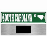 South Carolina St Silhouette Novelty Metal Street Sign 6" x 1.5" (KM)