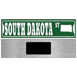 South Dakota St Silhouette Novelty Metal Street Sign 6" x 1.5" (KM)