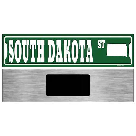 South Dakota St Silhouette Novelty Metal Street Sign 6" x 1.5" (KM)