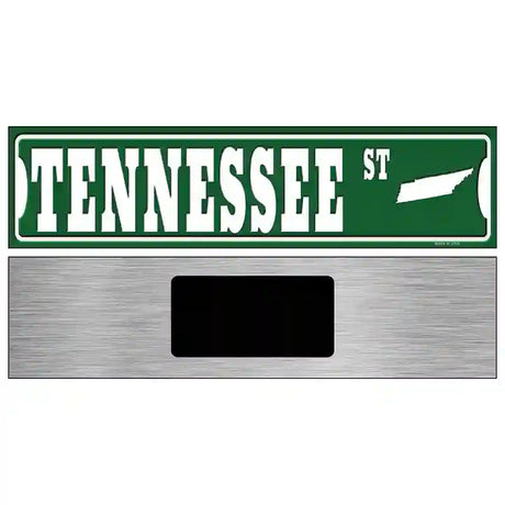 Tennessee St Silhouette Novelty Metal Street Sign 6" x 1.5" (KM)