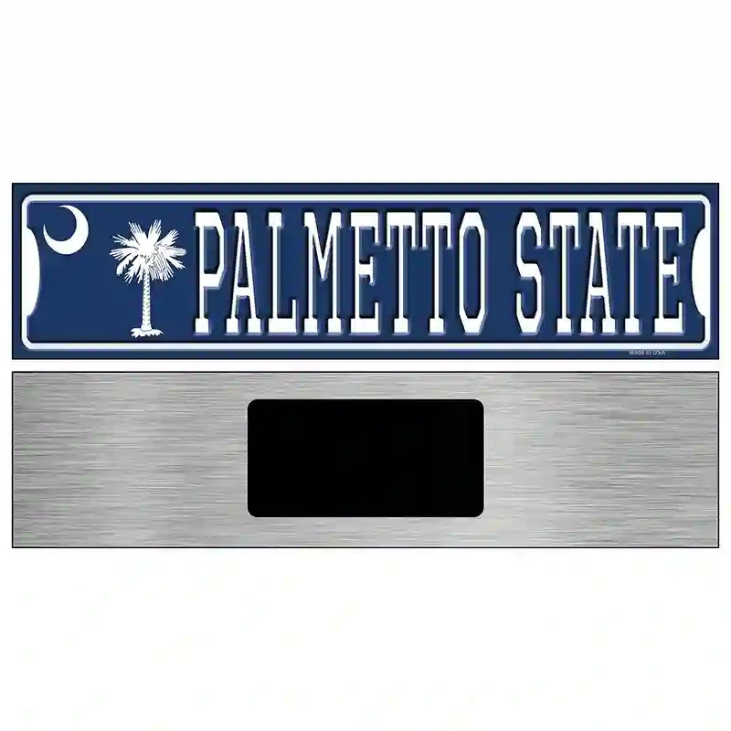 Palmetto State SC Flag Novelty Metal Street Sign 6" x 1.5" (KM)