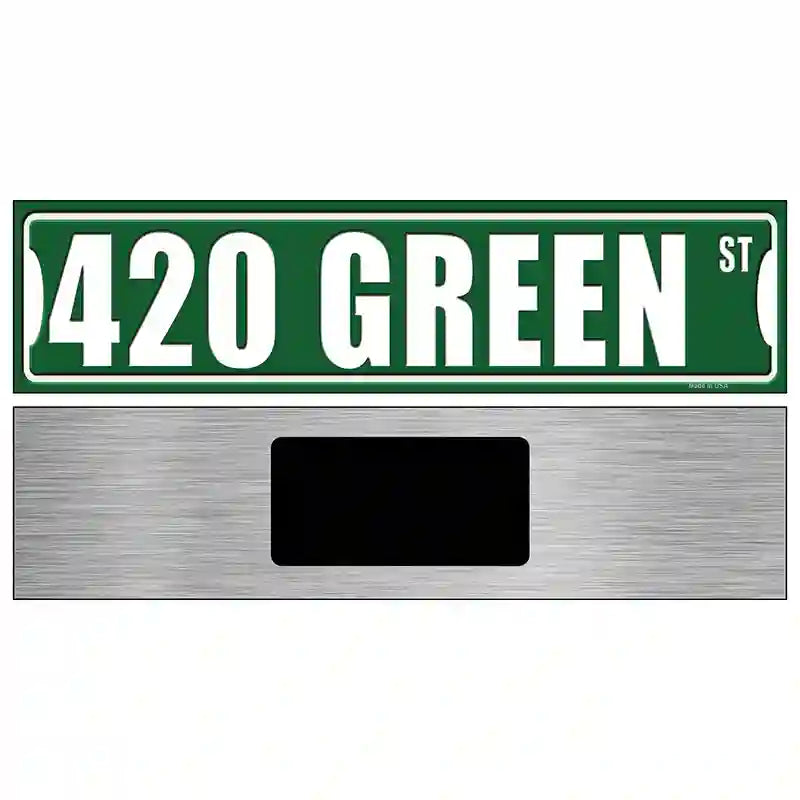 420 Green Street Novelty Metal Street Sign 6" x 1.5" (KM)