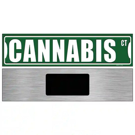 Cannabis Ct Novelty Metal Street Sign 6" x 1.5" (KM)