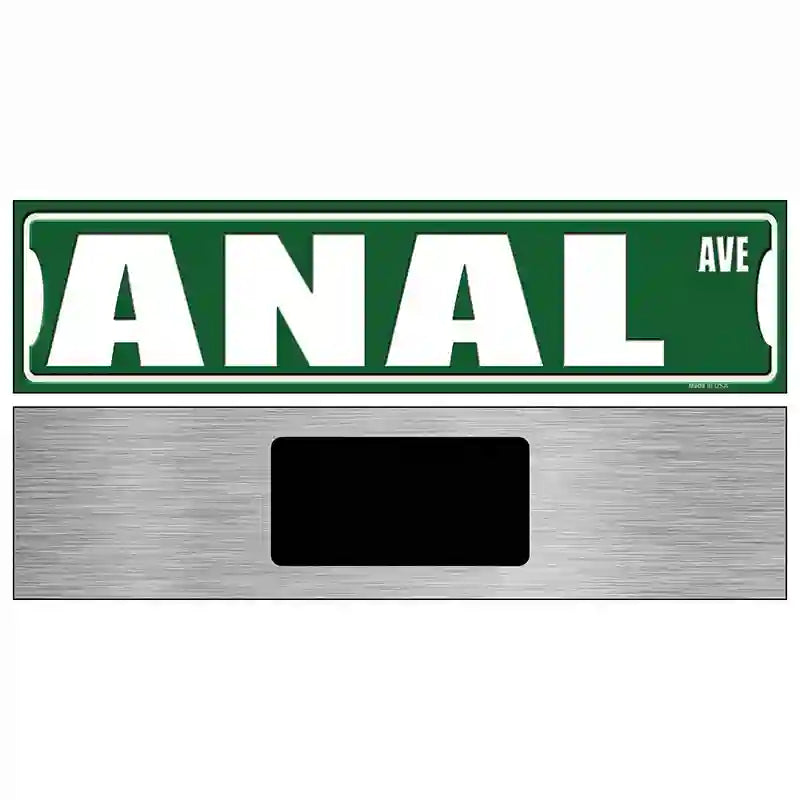 Anal Avenue Novelty Metal Street Sign 6" x 1.5" (KM)