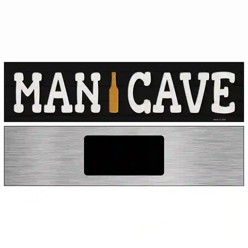 Man Cave Beer Novelty Metal Street Sign 6" x 1.5" (KM)