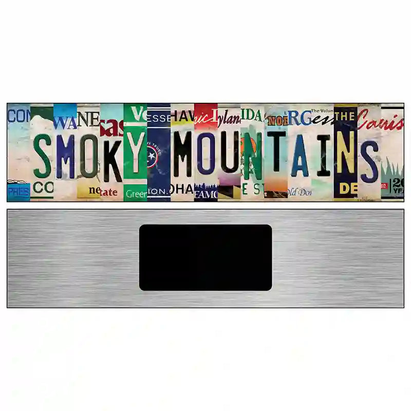 Smoky Mountains Strips Novelty Metal Street Sign 6" x 1.5" (KM)