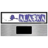 Alaska State Outline Novelty Metal Vanity Street Sign 6" x 1.5" (KM)